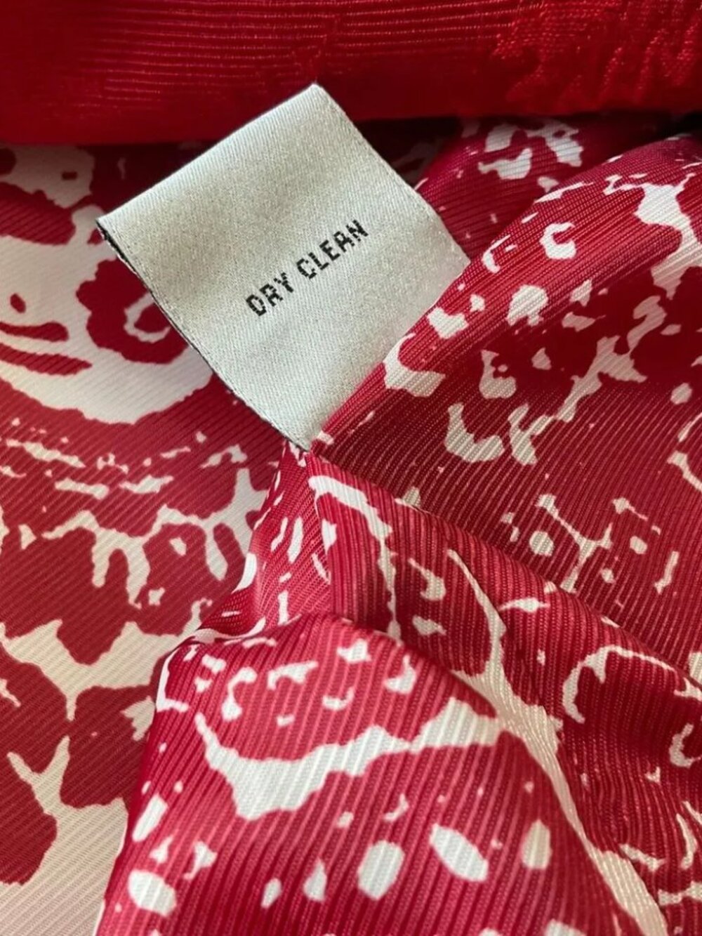 Talbots Red Floral Brocade Double Breasted Jacket Medium Holiday - Picture 6 of 9